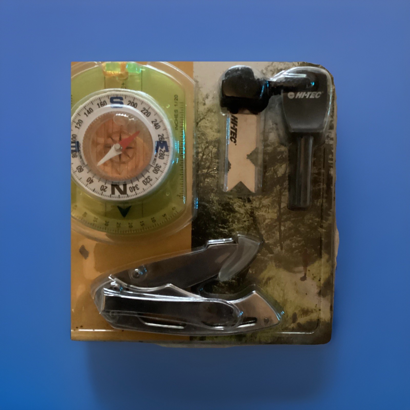 Hi-Tec Survival Combo Kit – Compass/Knife/Striker Item #118 NIB Inspired By Life