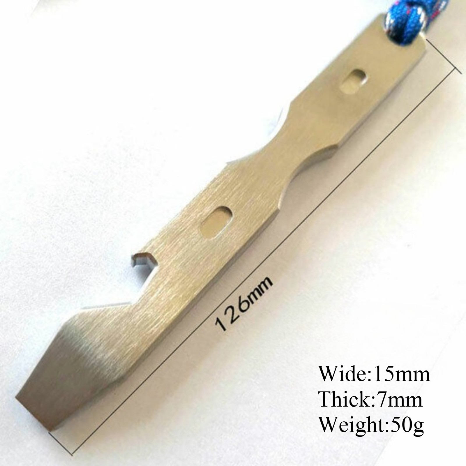 Titanium TC4 Crowbar Pry Bar Underreach EDC Tool Bottle Opener Pendant