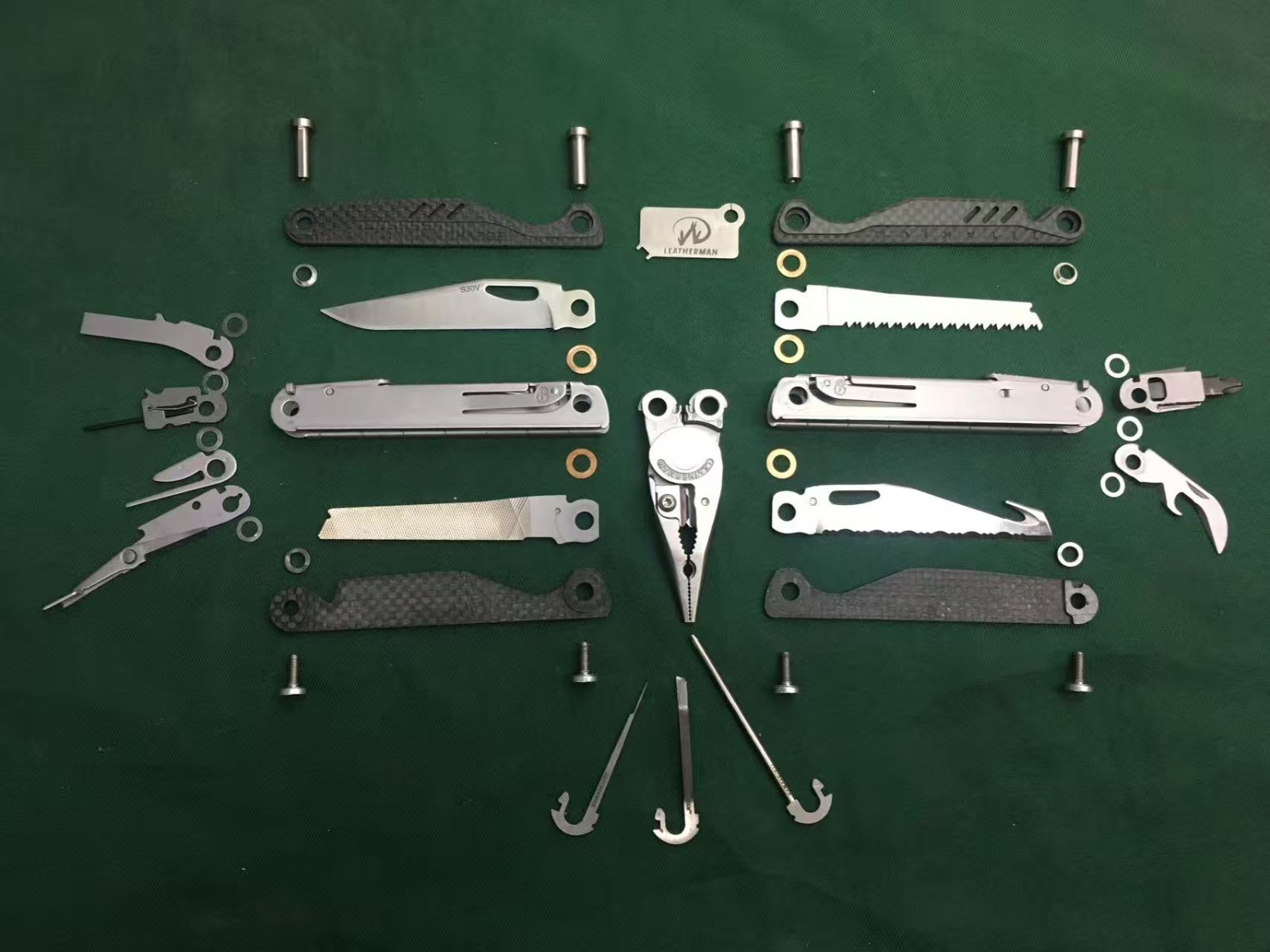CNC Carbon Fiber Modular Handle Scale Kit for Leatherman Charge+ | Lightweight