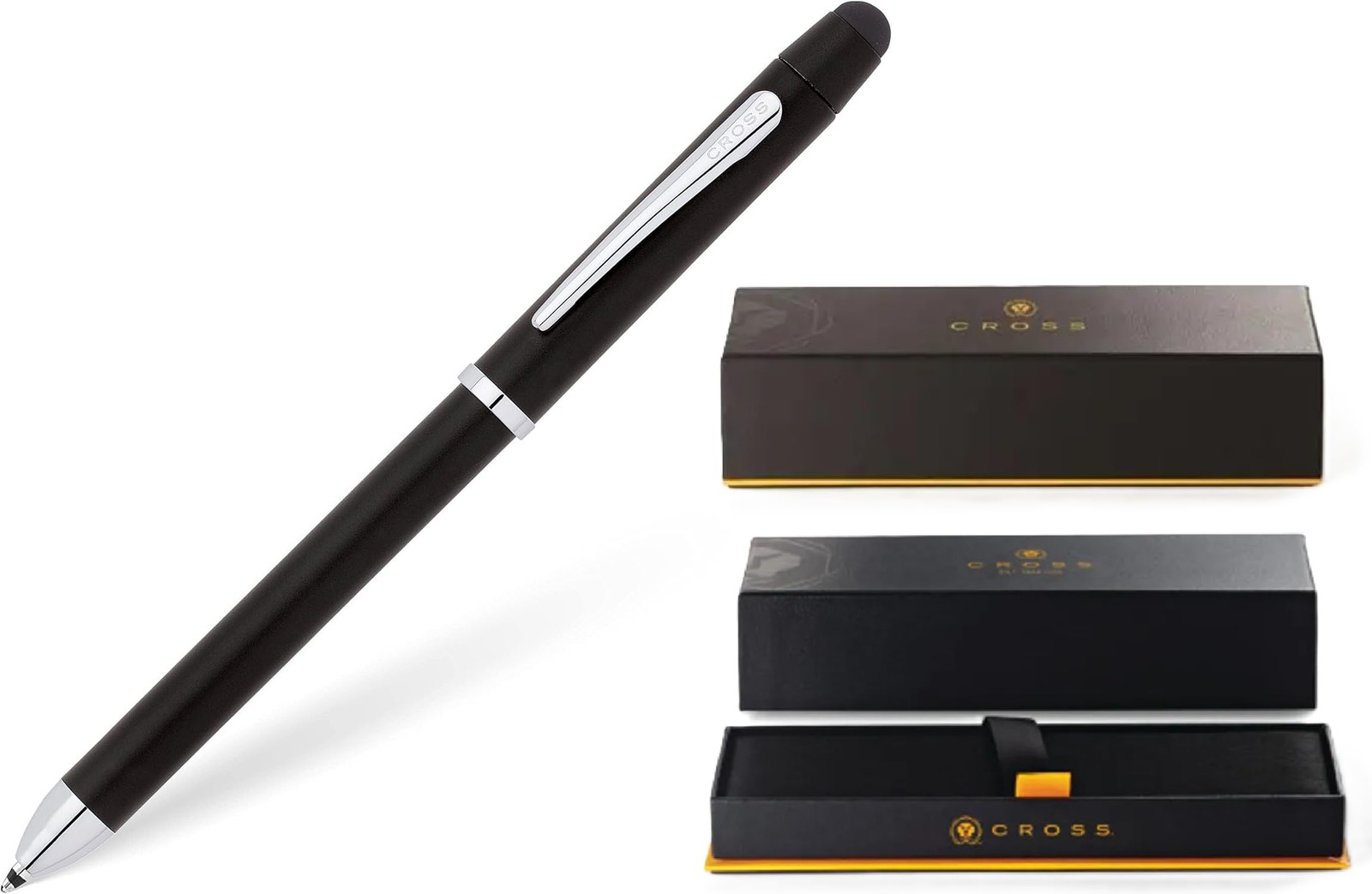 Tech3 Satin Black Multi-function Pen – 0.5 MM Lead Size Pencil, Black Ink Ref…