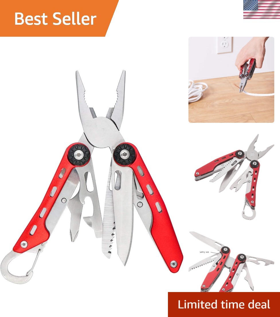 Versatile 10-in-1 Multitool with Safety Lock – Ideal for Camping & Emergencies
