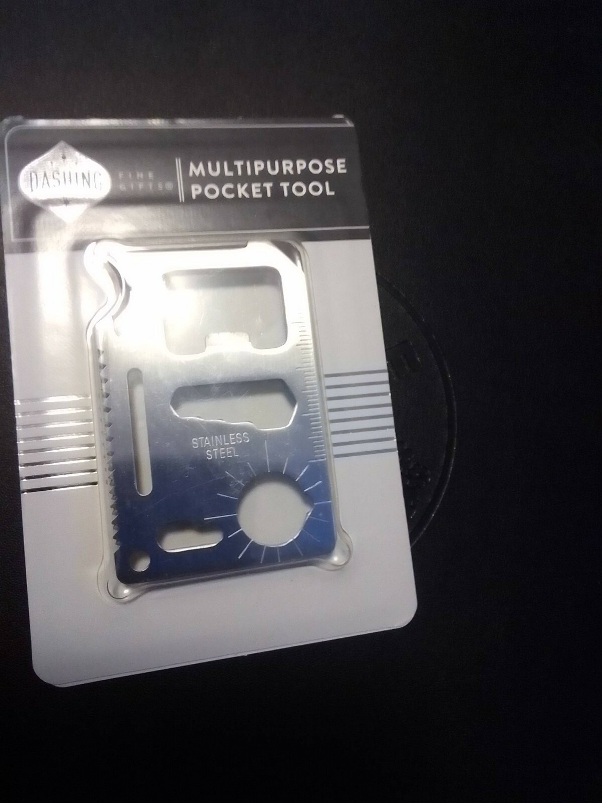 Multi Purpose Credit Card Pocket Tool With Lanyard Hole Can Opener Knife Saw