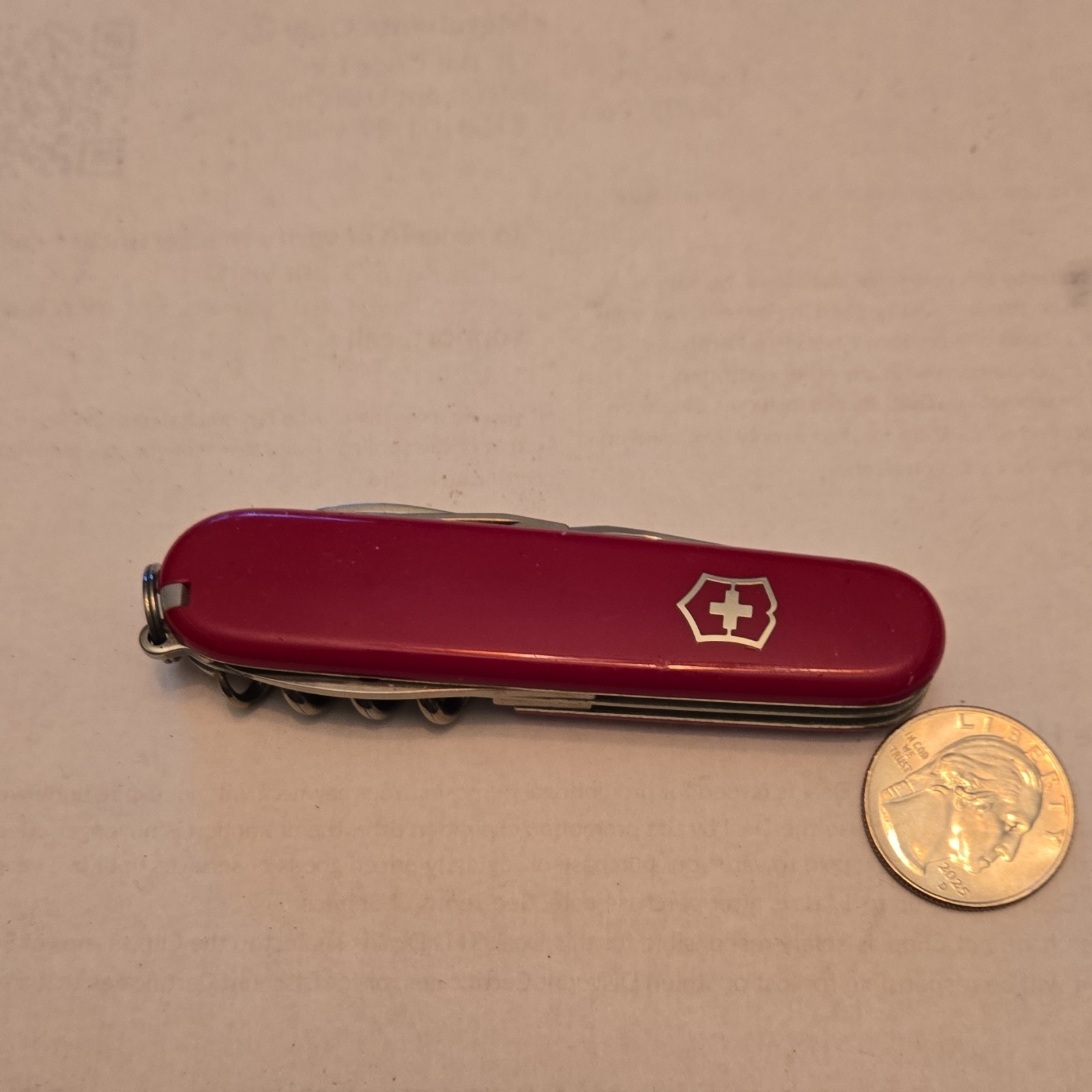 Victorinox Red Multi-Tool Knife Stainless Steel 7 Tools w/ Corkscrew