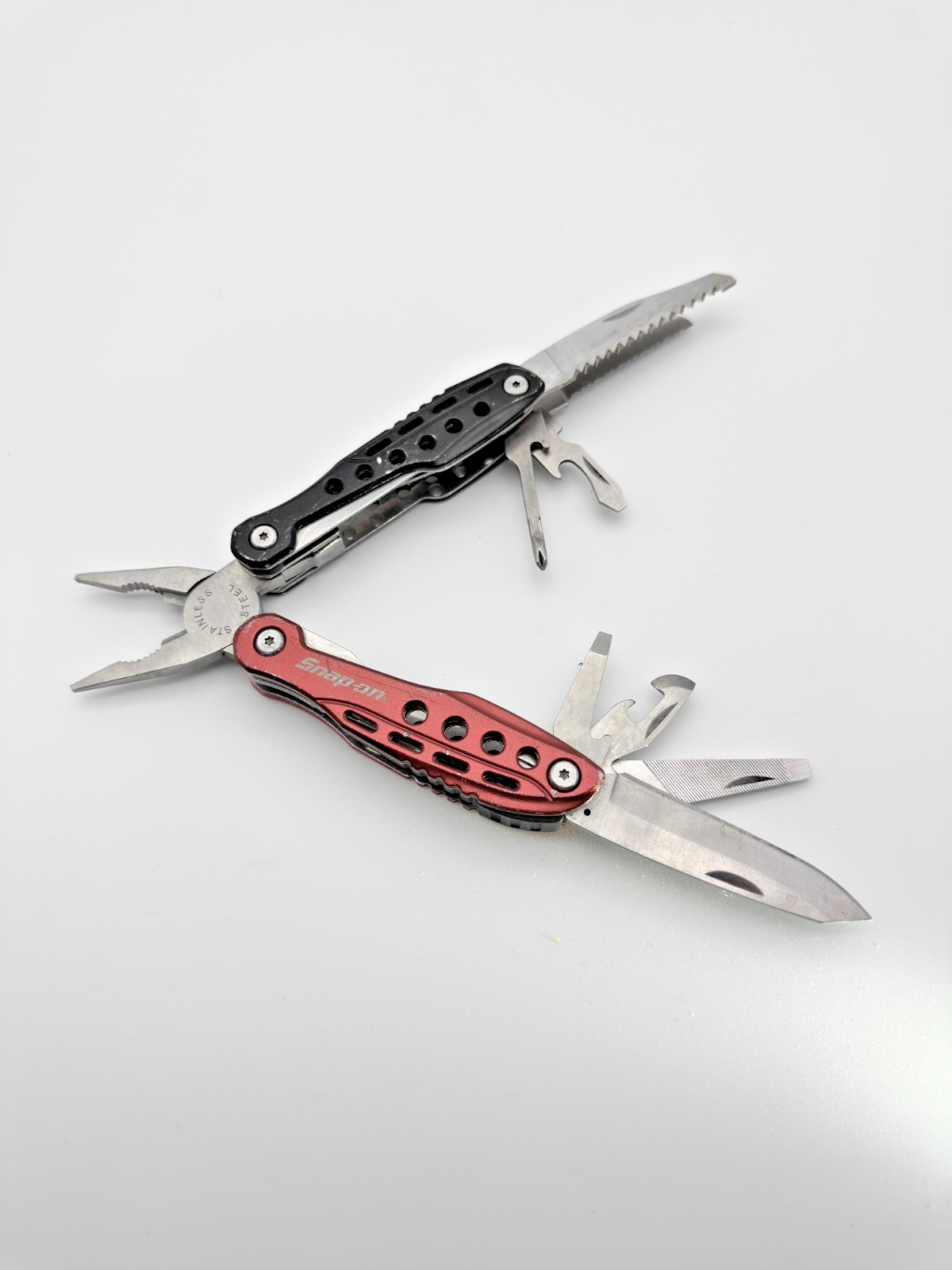 Snap-on Multi Tool Pliers Knife Saw File Screwdrivers Compact EDC Tool