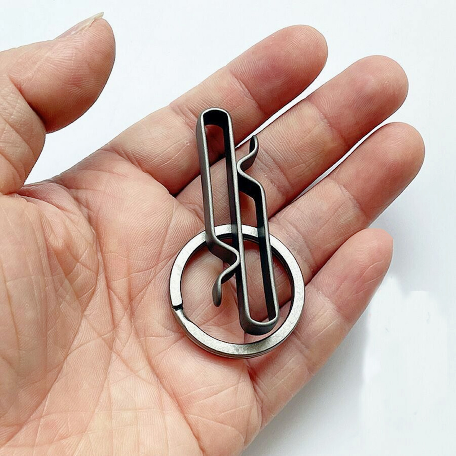 EDC Titanium Alloy Quick Buckle Detach Belt Waist Hanging Keychain Key Ring Tool