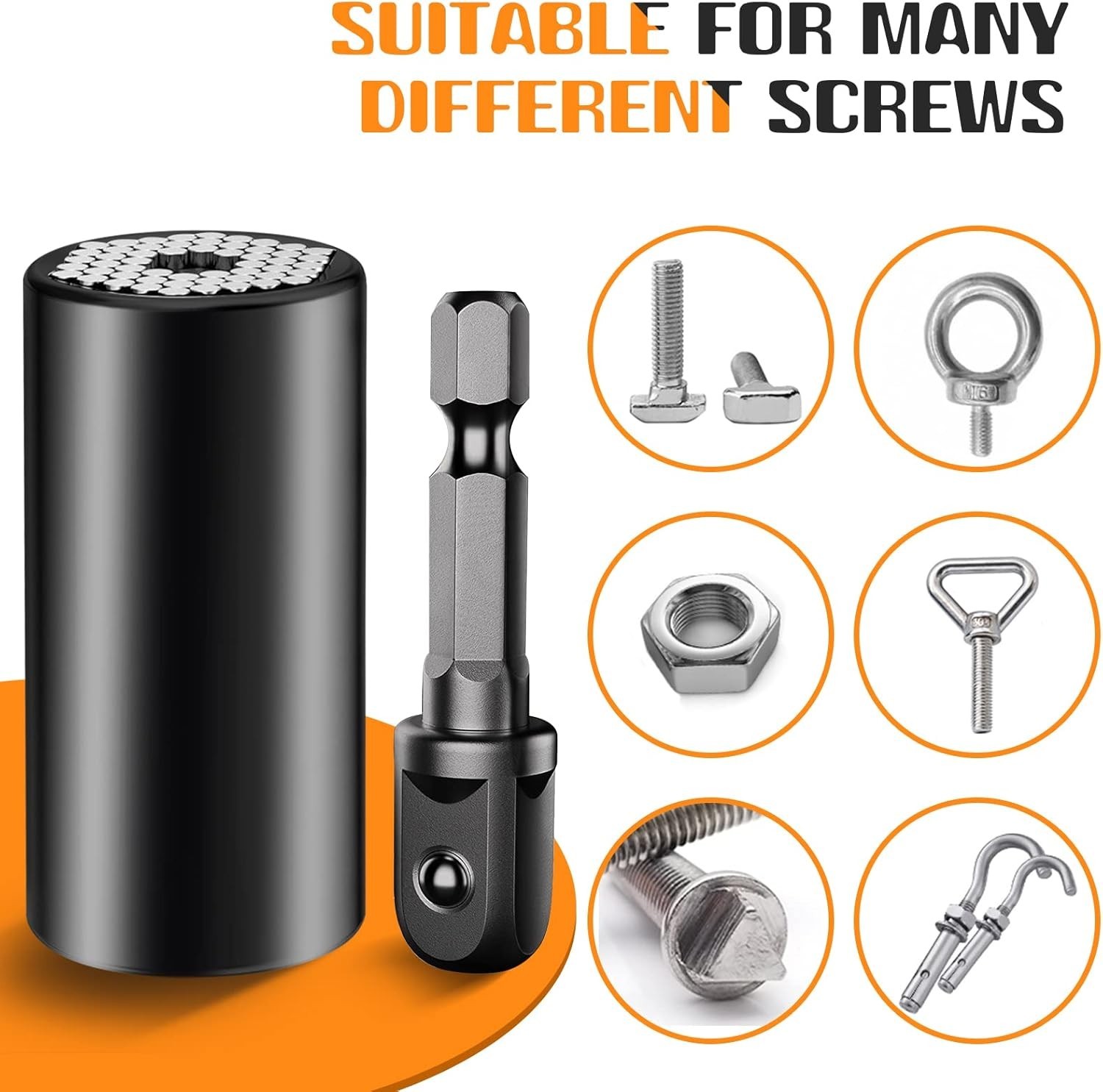 Fathers Day Universal Socket Tool Gift for Dad Husband Men 7-19mm Kit
