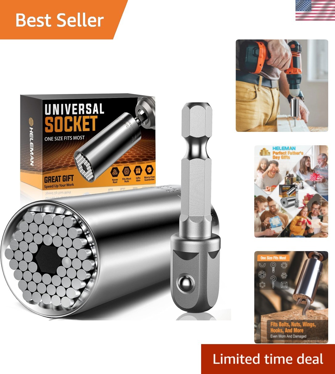 Fathers Day Dad Gifts from Daughter Son, Super Universal Socket Tools Gifts f…