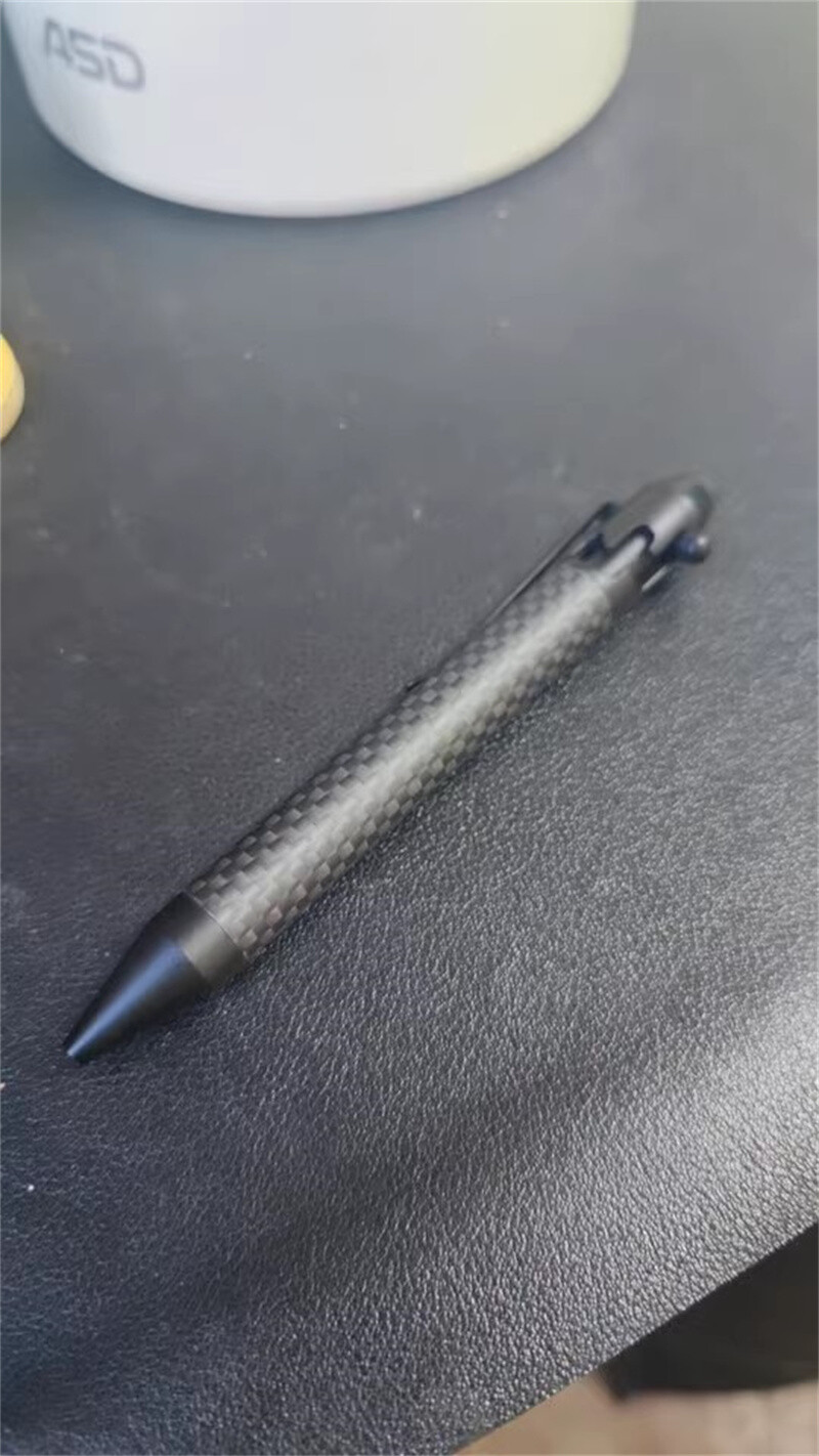 EDC Bolt Pen Pocket Tool Carbon Fiber Pen +13 Refills Outdoor Multi Tools