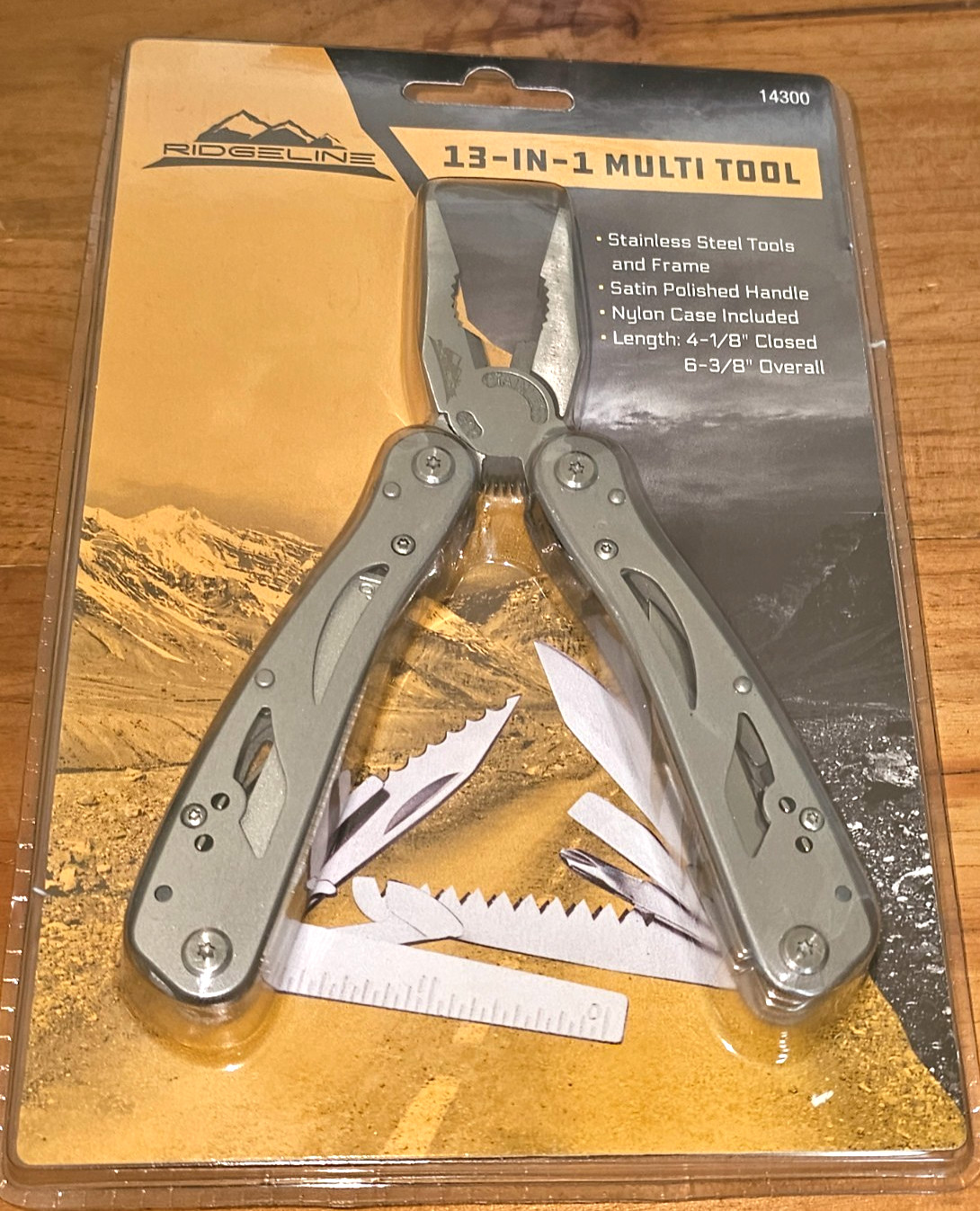 NEW – Ridgeline 13-in-1 Multi-Tool – Stainless Steel – Nylon Case Included!
