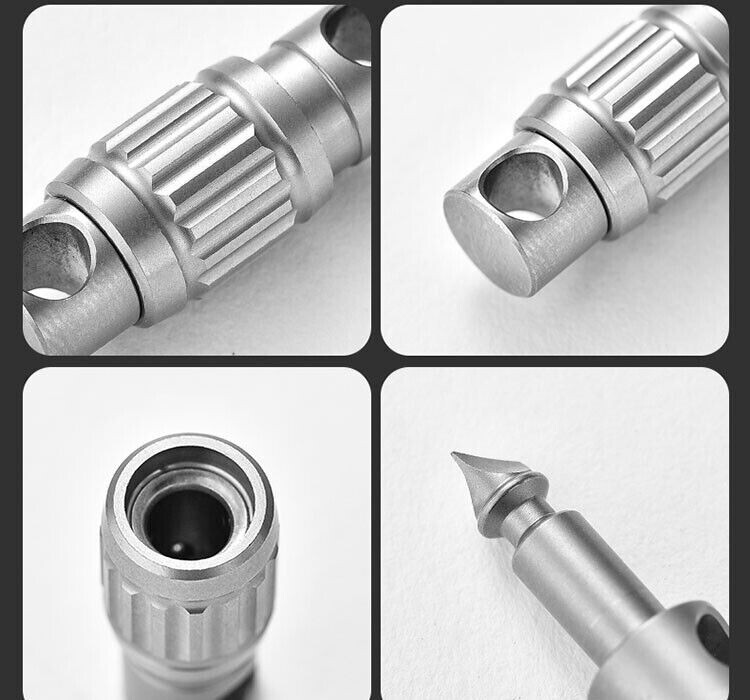 Titanium Quick Release Swivel Keychain EDC Car Key Holder with Double Key Rings