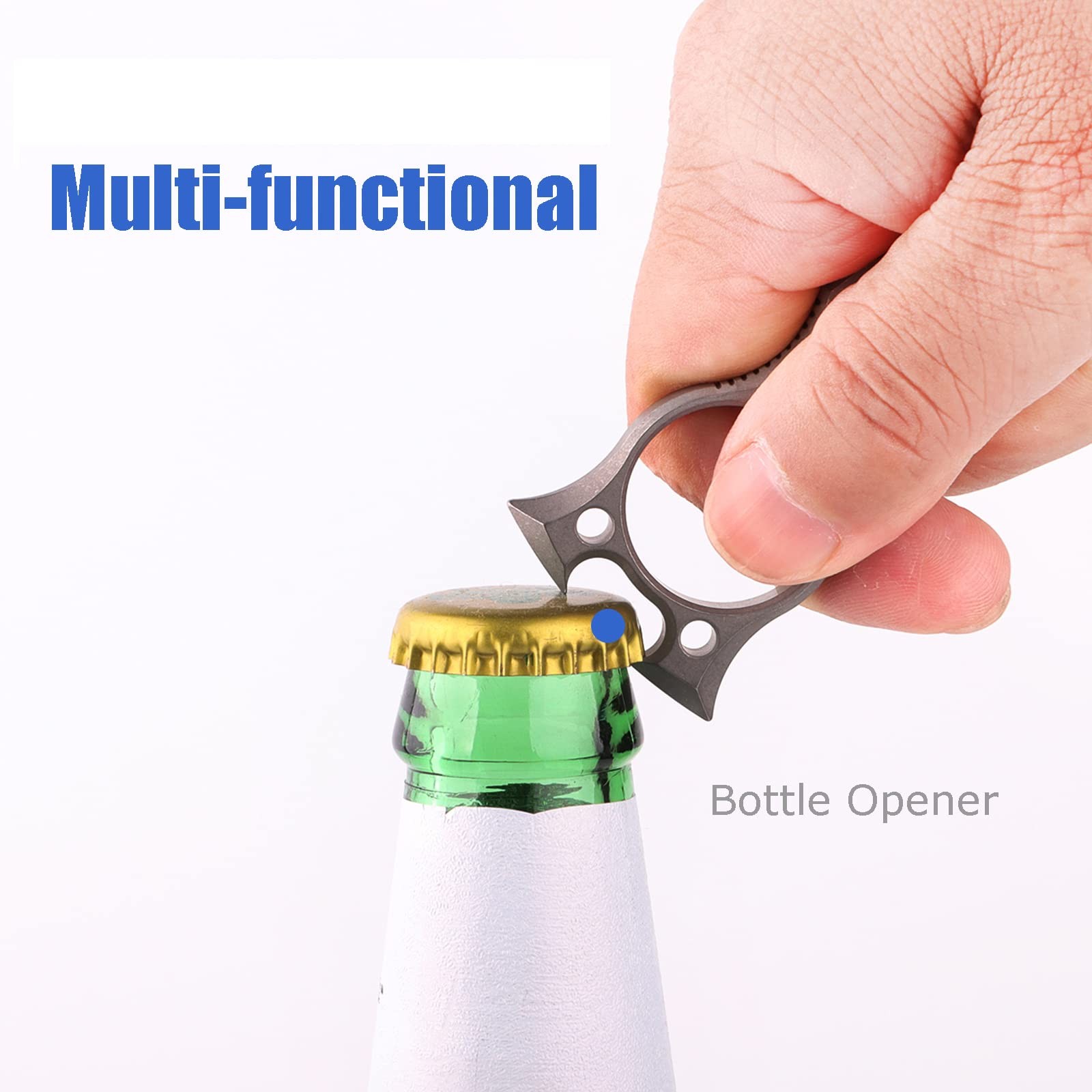 Pry Bar Multi Tool Titanium with Wrench Bottle Opener Pry Bar Function Mini P…