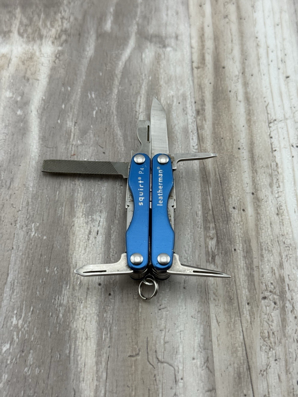 Leatherman Squirt P4 Multi-Tool, Key Ring, Retired, Blue