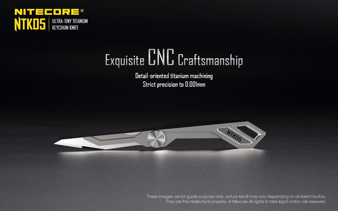 Nitecore NTK05 Knife Keychain Folding Knives Titanium Alloy Scalpel Blade Handle