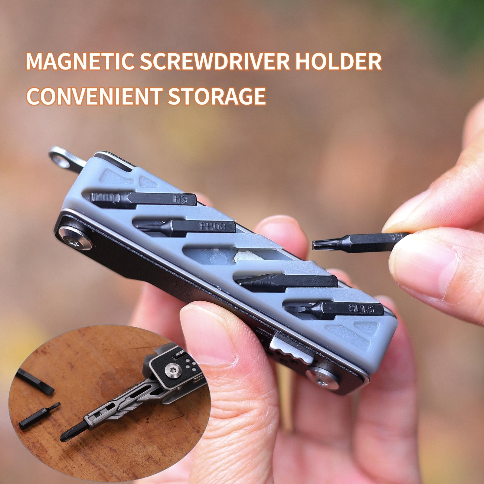 Multi-Tool, 7-in-1 Folding Knife Multi-Purpose Tool with Accessory Switch, Sc…