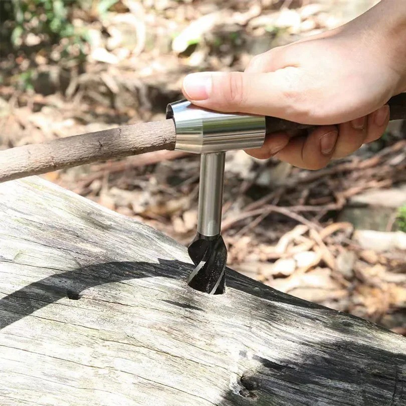 Auger Wrench Outdoor Survival Hand Drill Survival Gear Tool Sports Jungle Crafts