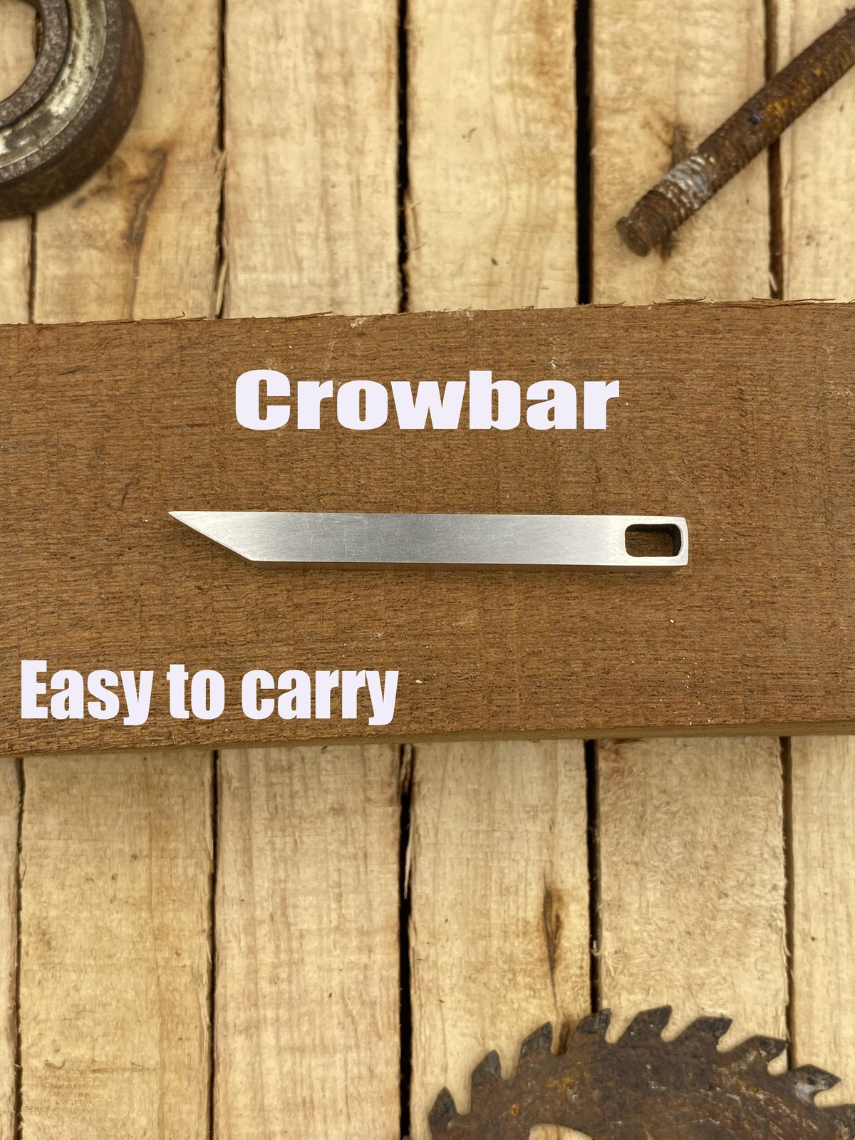 Edc Pry Bar, Edc Keychain Tool, Small Heavy Duty Stainless Steel Keychain Pocket