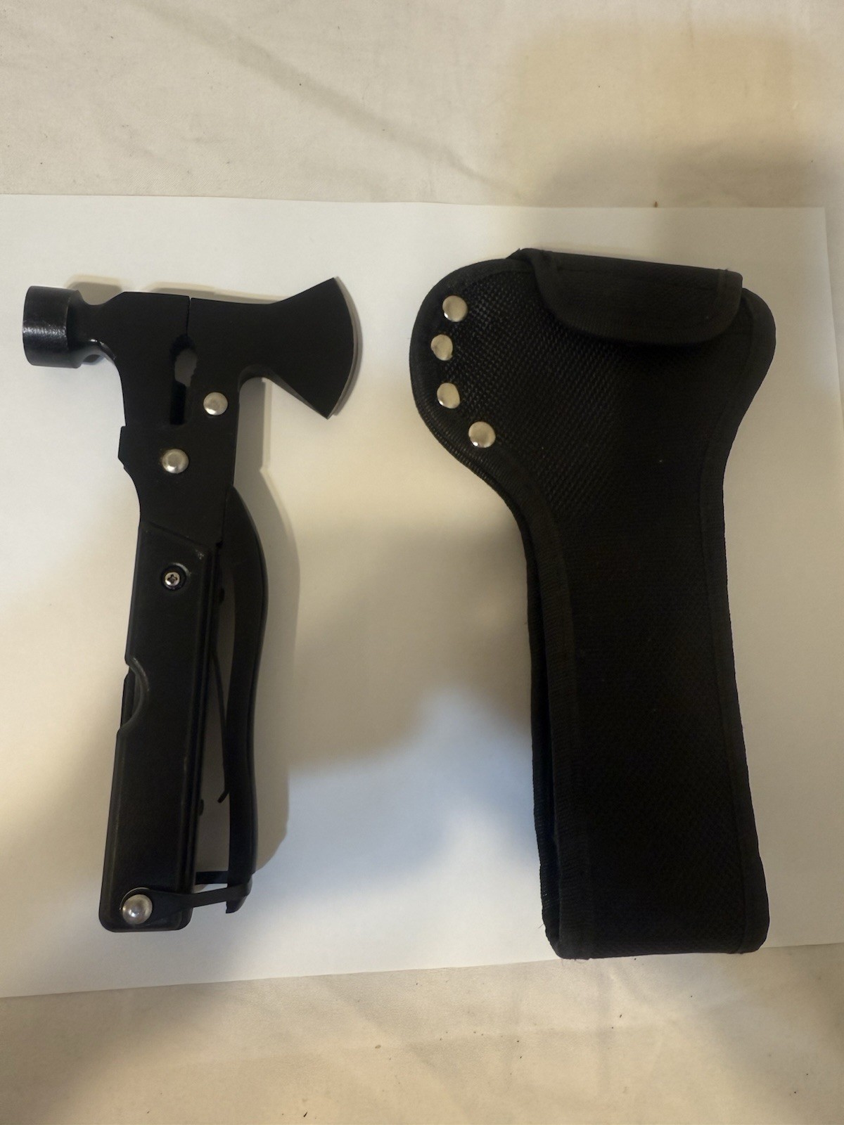 KITHELP Multi Tool Hatchet Hammer Axe with Knife & Screwdrivers + Case