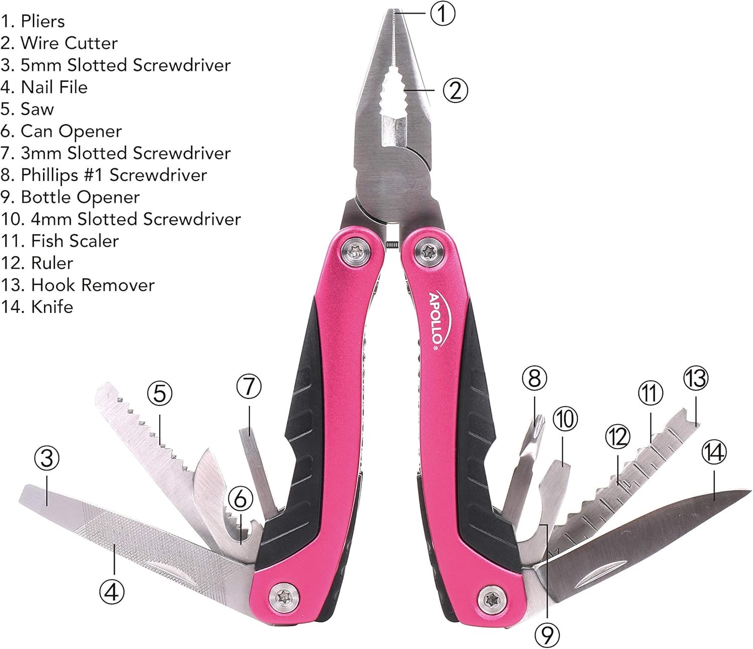 Tools 14-in-1 Steel Pocket Multitool Pliers Dozens of Uses Everyday Life Repairs