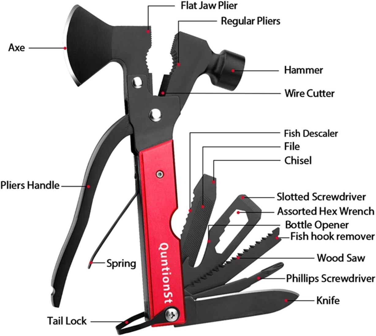 Camping Multitool Axe Hammer Knife Tool