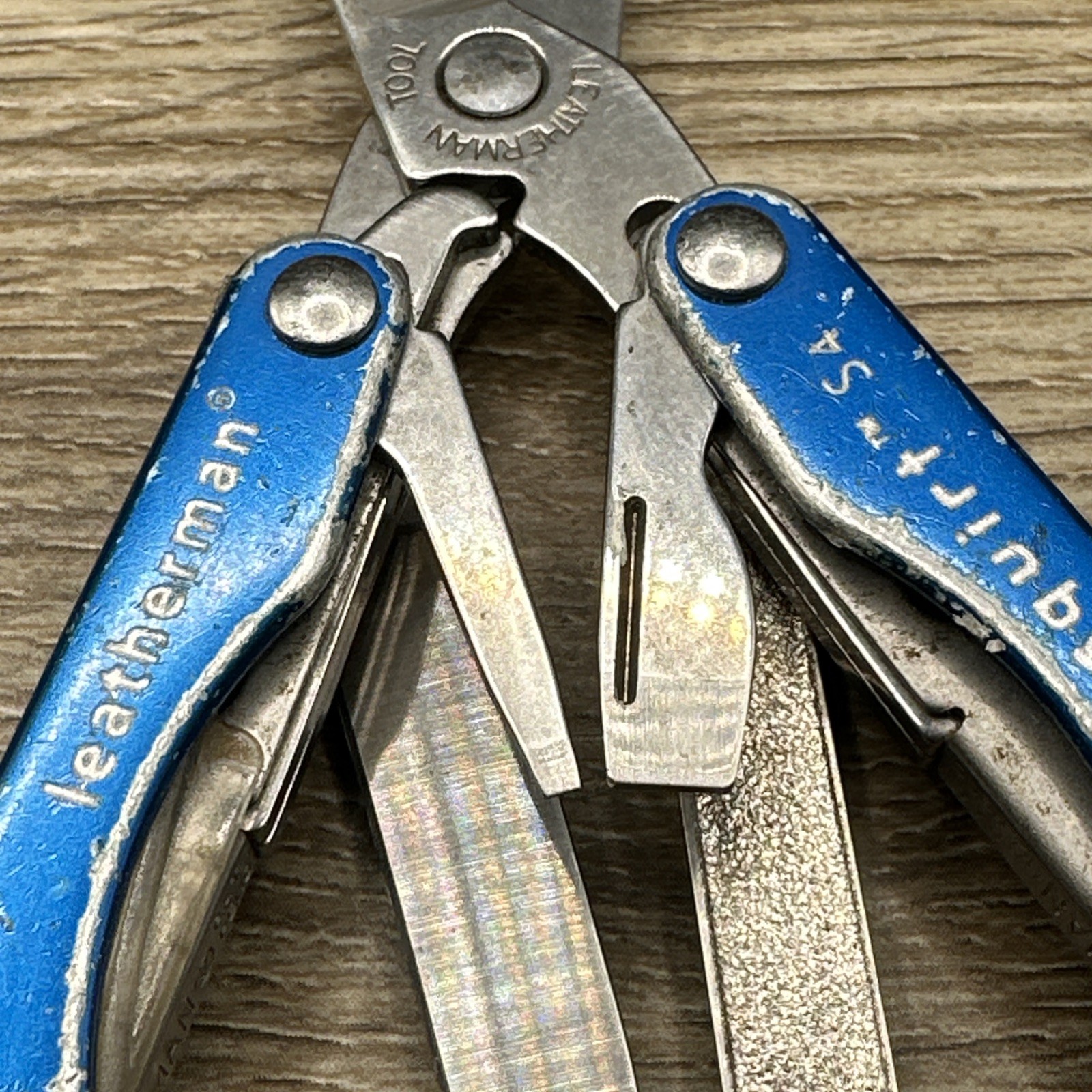 Leatherman Squirt S4 Blue Multitool Discontinued Made in the USA
