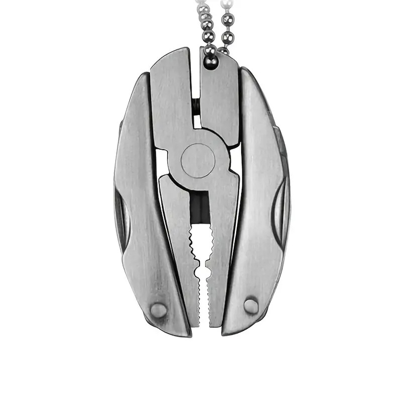 Stainless Steel Portable Multi-Tool Pliers Combo Knife Bit ScrewDriver Keychain