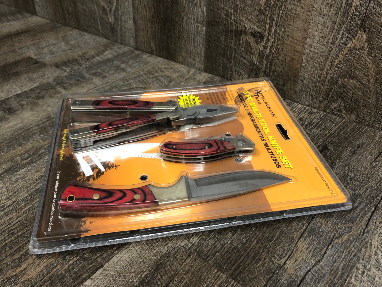 SEALED Appalachian Trail 3 Pc Multi All Purpose Tool Knife Set w/ Pouches #51120