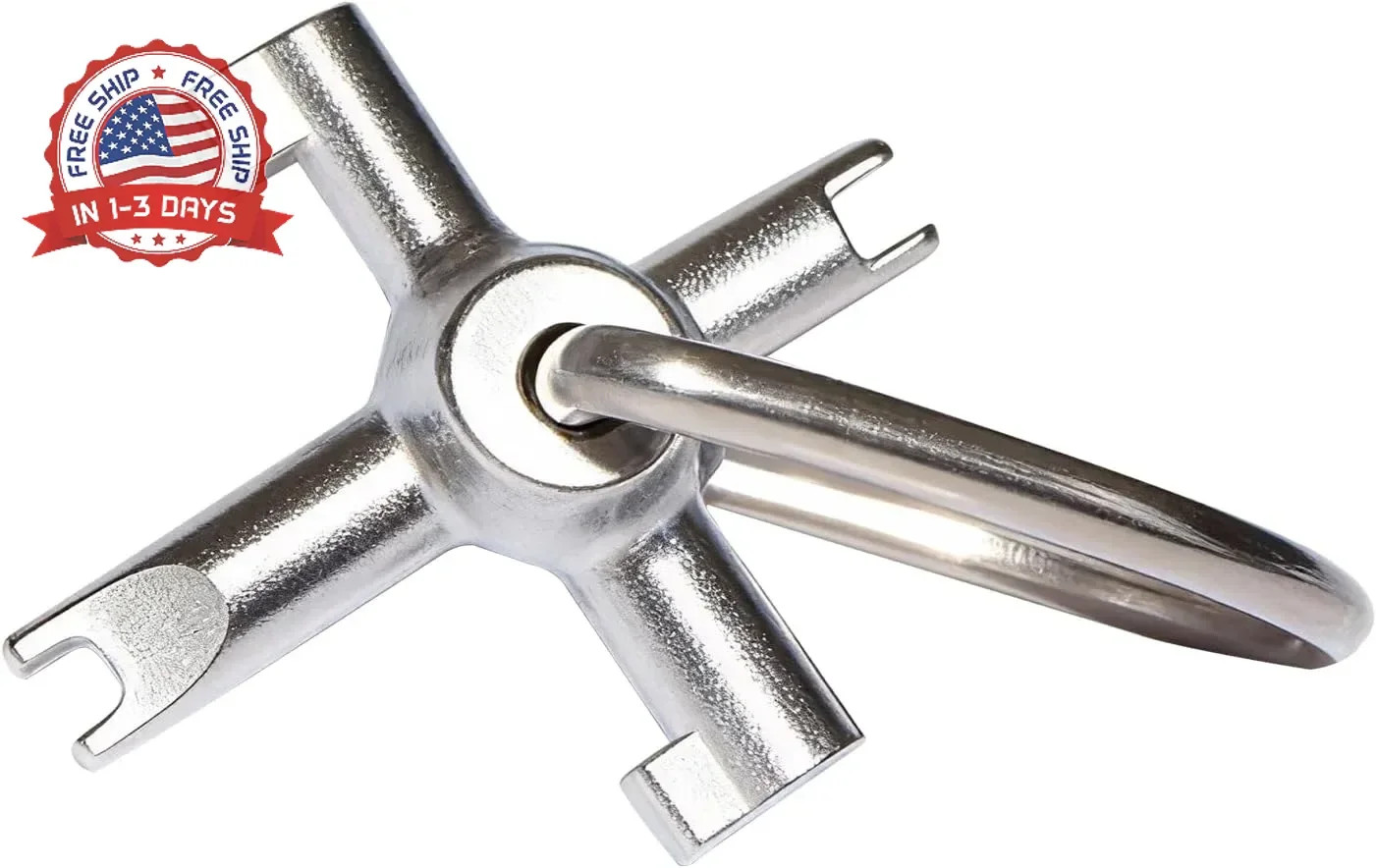 HVAC Tools, Locking Cap Key for Refrigerant Safety Caps, Universal Triple Use Mu