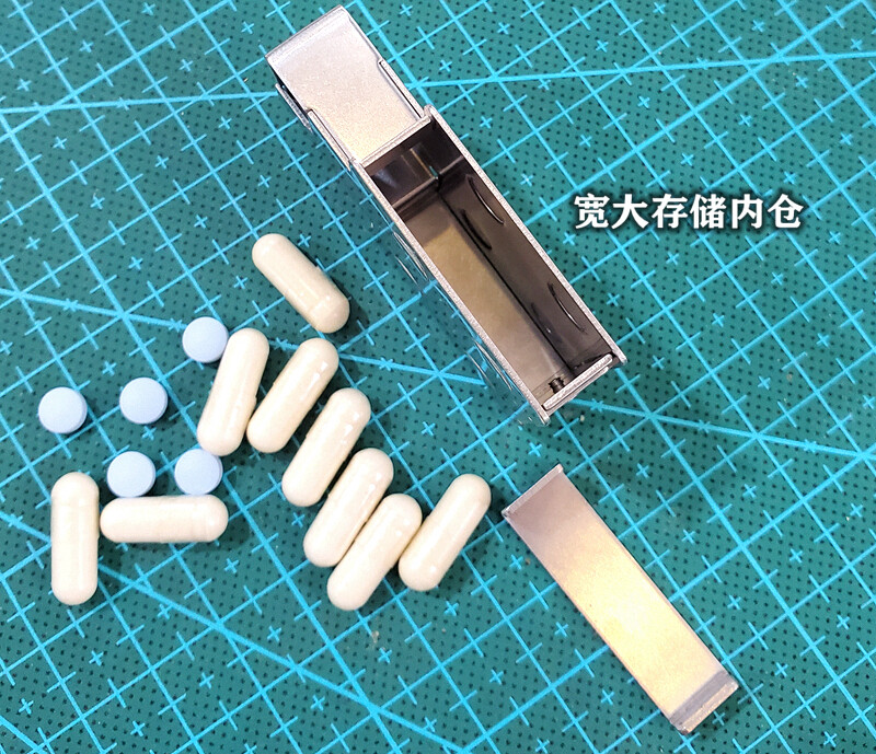EDC Stainless Steel Insert Portable Candy Chewing Gun Medicine Box Storage