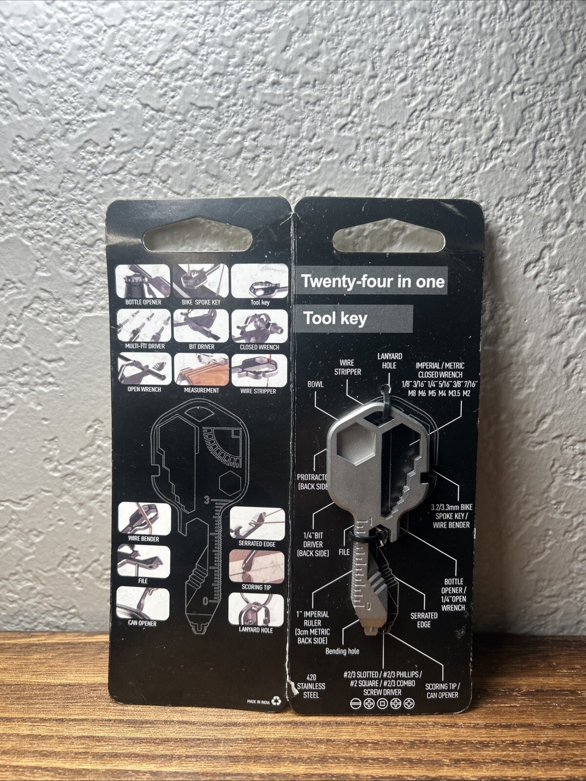 Key Shaped Pocket Multitool Small Ultimate Utility Kit Made With Lightweig NEW