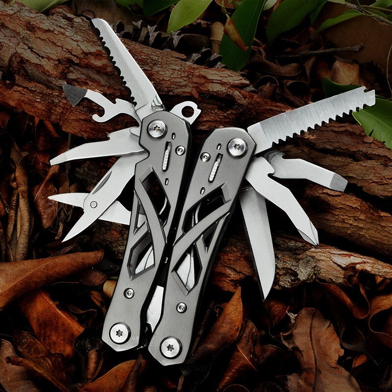 SQT Multifunctional Folding Scissors Multitools Pliers Camping LED Survival AU