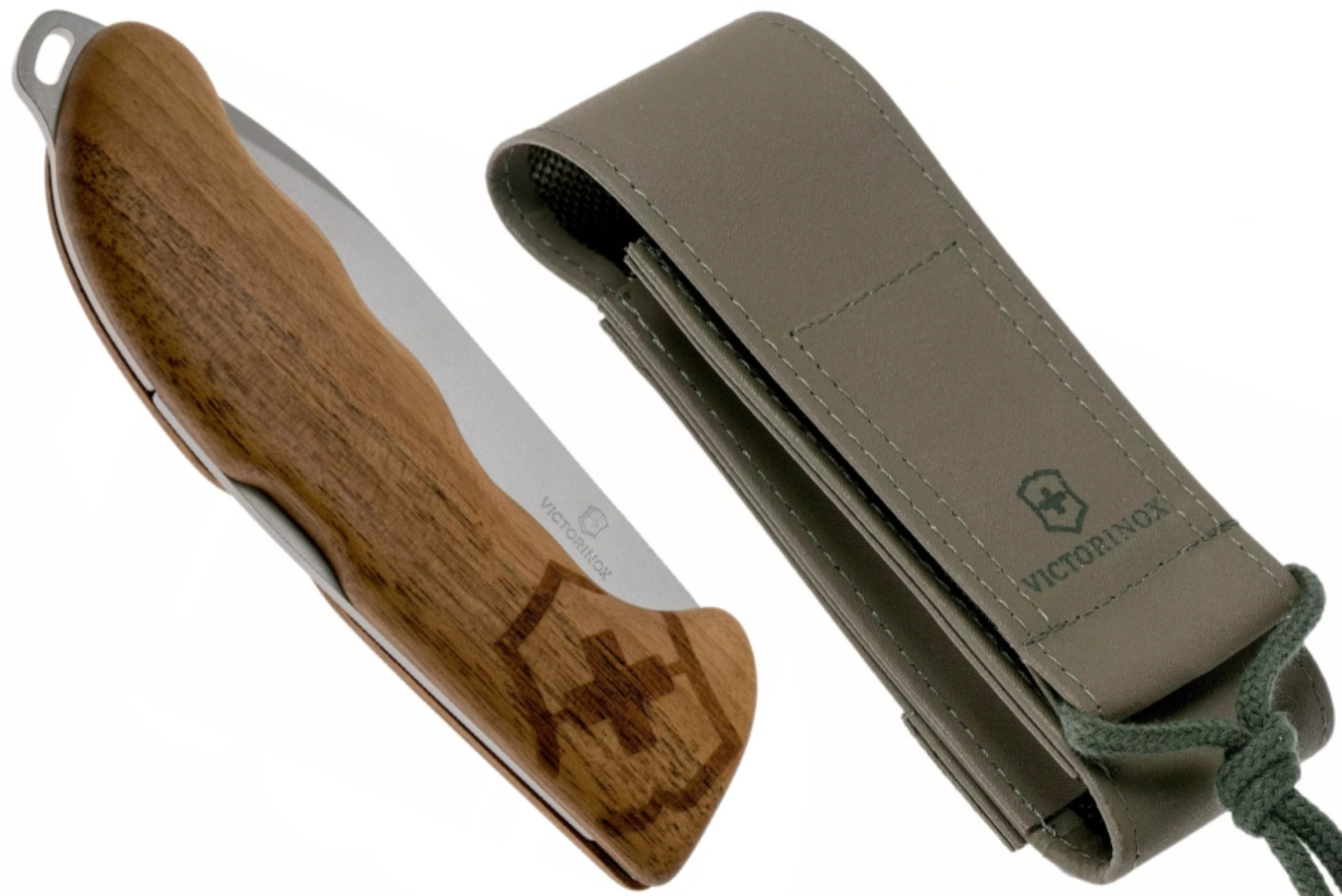 Swiss Army Walnut Wood Hunter Pro With Nylon Pouch Victorinox 0.9411.63, NIB