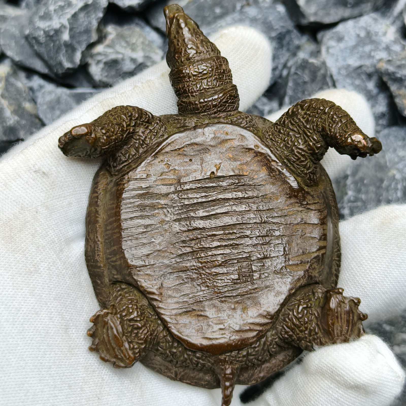 Solid Refined soft shelled Turtle Statue Artwork Decor pet reptile cast sculptur