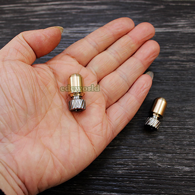 EDC TITANER Titanium + Brass EDC Bead Key Parachute Cord Pendant Lanyard DIYBead