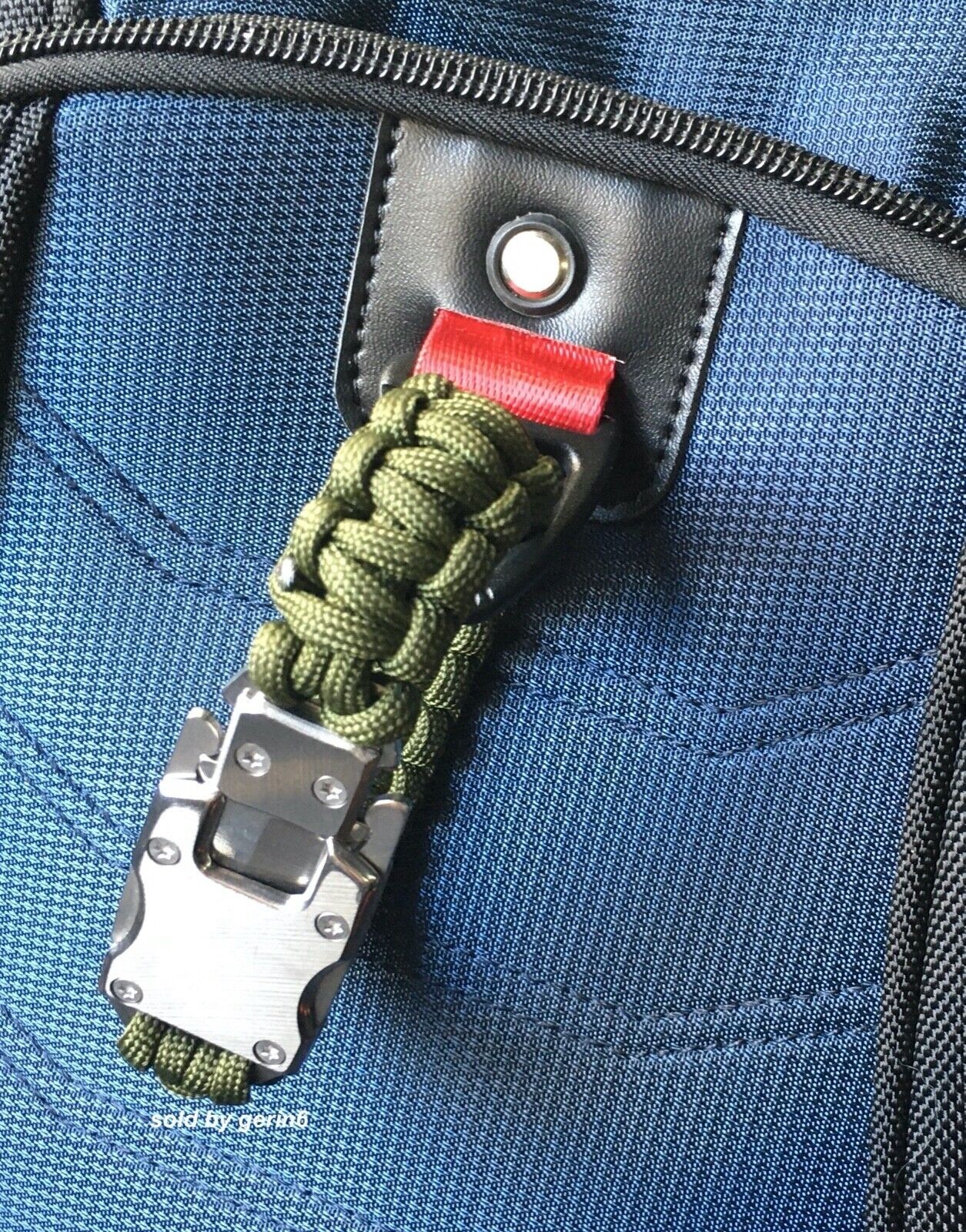 Paracord Emergency Tactical EDC Survival Knife Bracelet, Army Green BR12 New