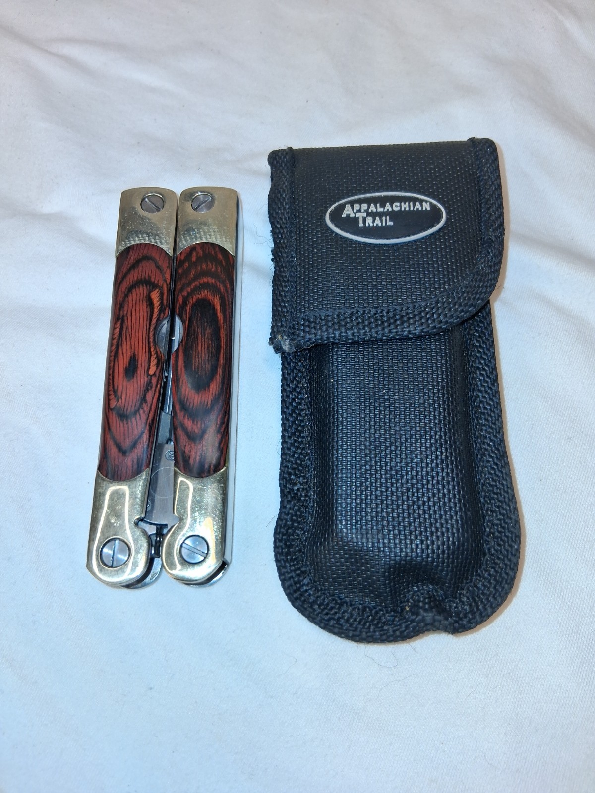 Appalachian Trail Multi-Tool 12-1 Tool – Stainless Steel Wood Inlay