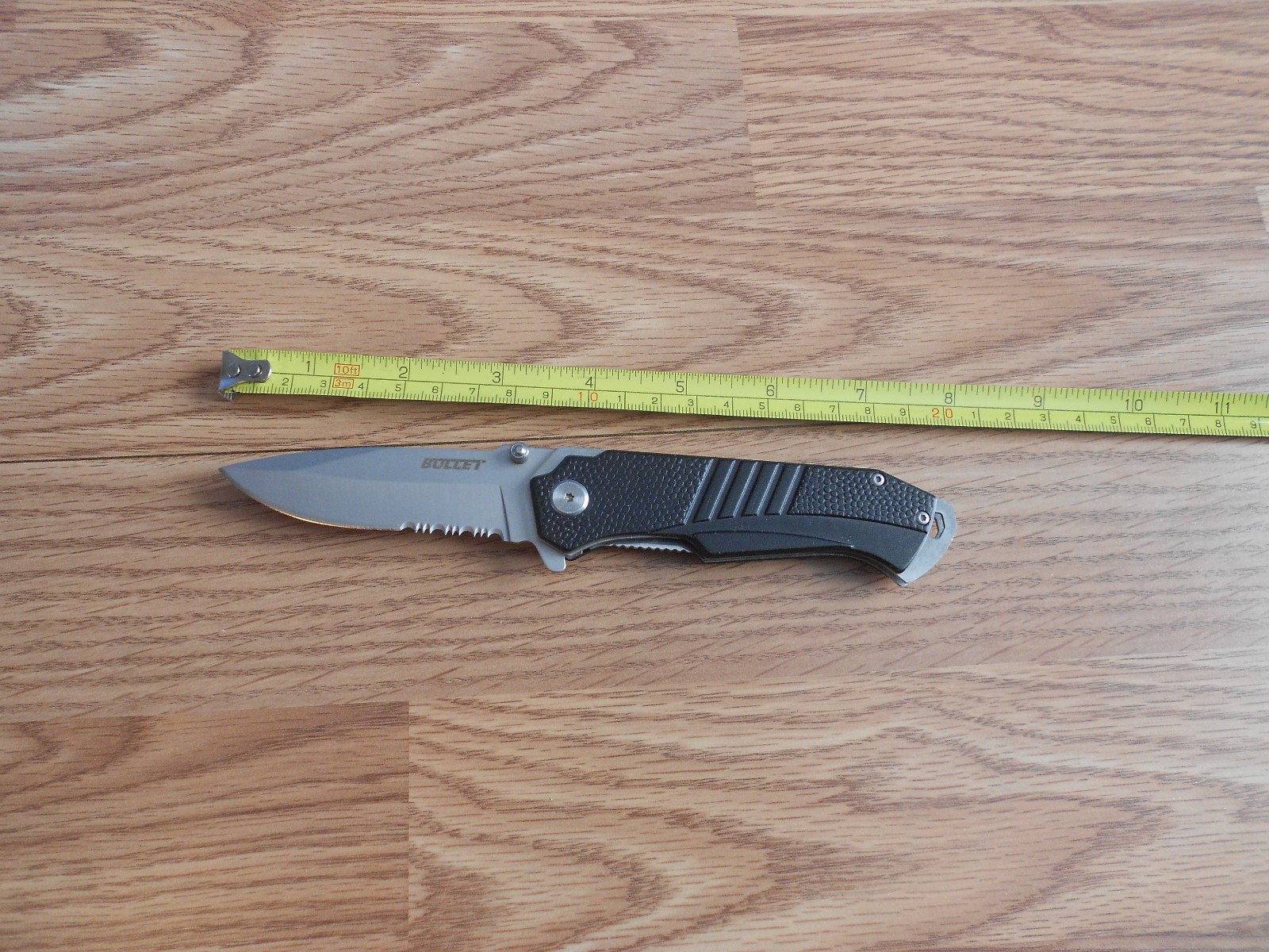 BULLET POCKET KNIFE 7 3/4″ OPEN 3 1/4″ SERRATED BLADE 4 1/2″ CLOSED STAINLESS