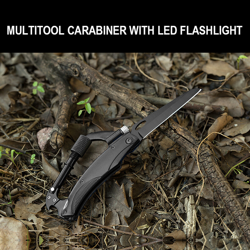 High-End & Sturdy Carabiner, Multi Tool for Outdoor Camping, Hiking, Hunting etc