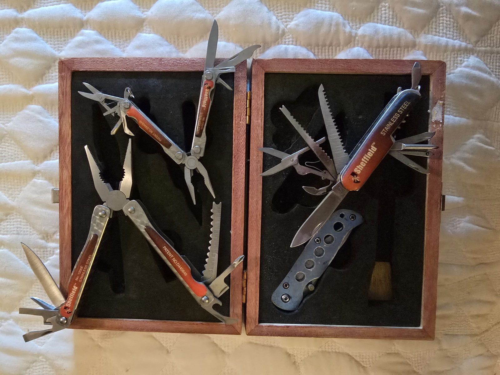 Sheffield Multitool Set 4 Piece Missing 2 Pieces Stainless Steel Original Box