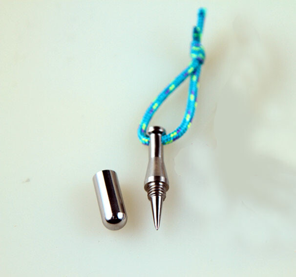 Small Pure Titanium Pendant 45*8mm Keychain Pendant Outdoor EDC Multi Tool