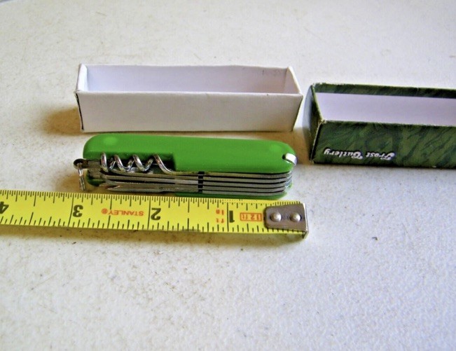 New In Original Box Multi-Function Knife Frost Cutlery Green Handle 15-333G
