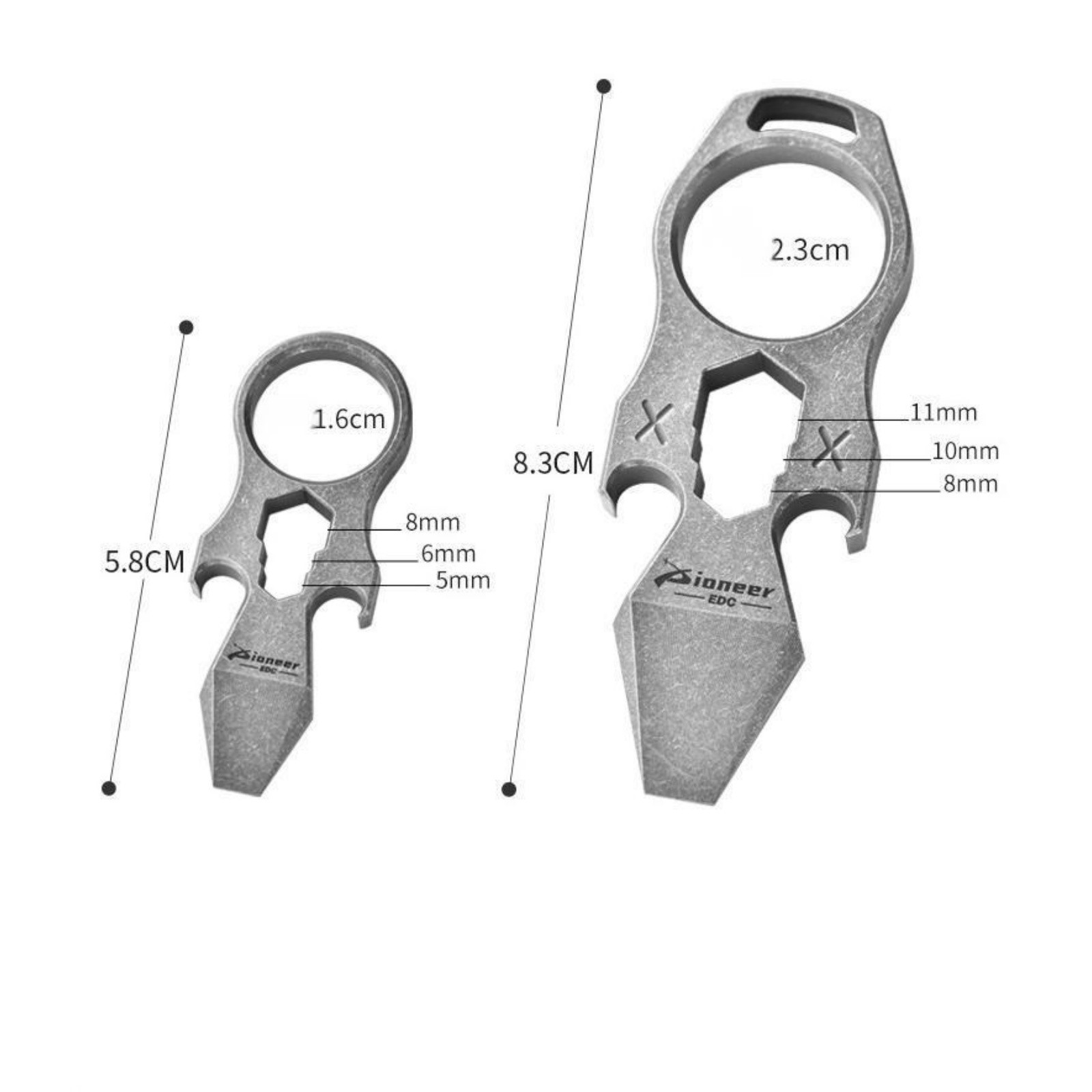 Titanium Alloy EDC Pry Bar Keychain Bottle Opener Wrench Outdoor Survival Tool