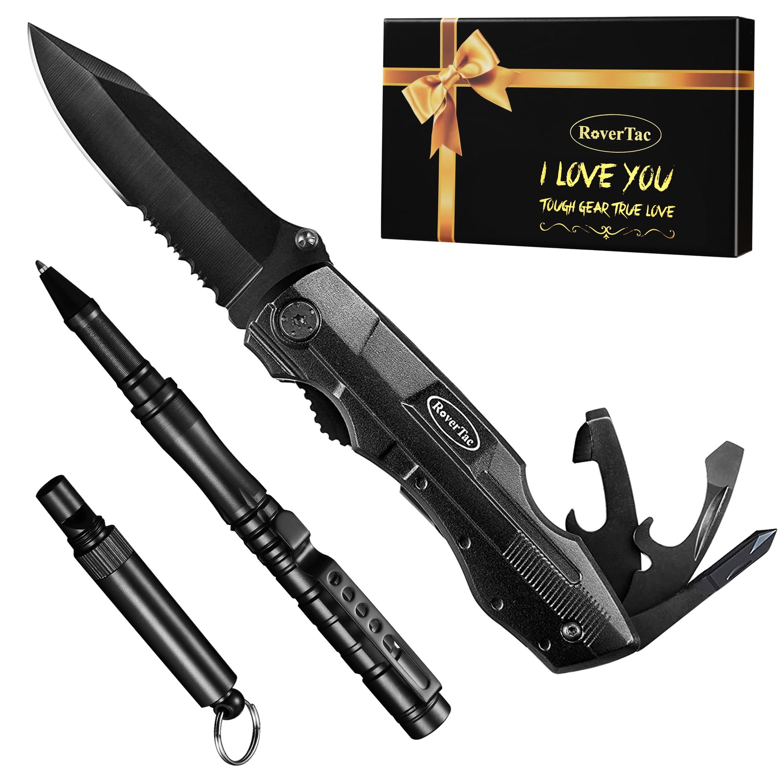Multitool Knife Set, Gifts for Husband, Boyfriend, Dad, 15in1Multitool Fair…