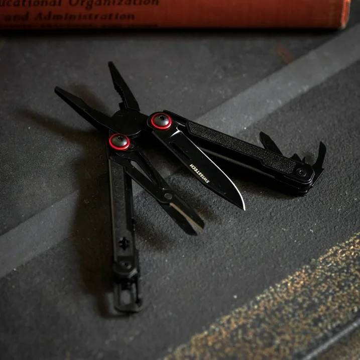 Swiss Tech Uberall 11-in-1 Folding Mini Multi-Tool Ultra Compact with Leather Sh