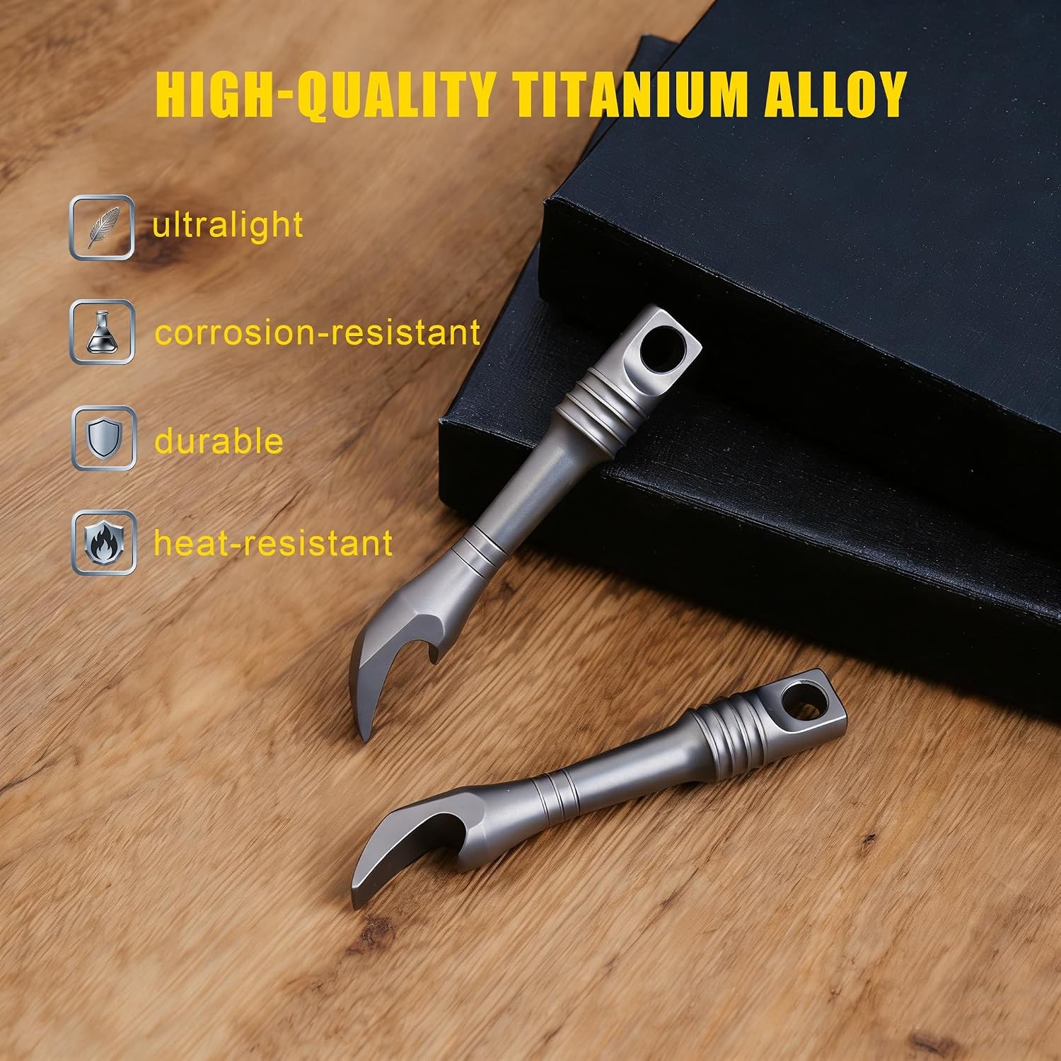 Solid Titanium Pry Bar Multitool Compact Durable EDC Pry Tool for Everyday Carry