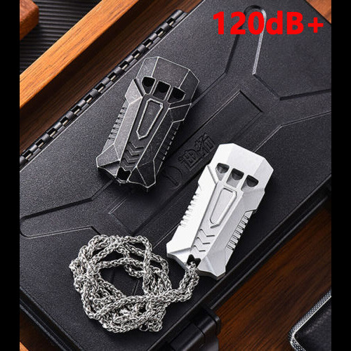 Aluminium Alloy 3 Tube Whistle Outdoor Camping Survival EDC keychain Tool 120dB+