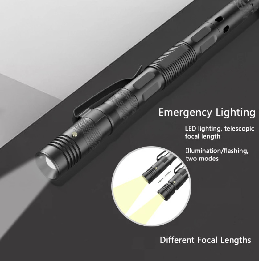 Self Defense Pen Tactical Pen Torch Whistle Glass Breaker Screw Driver Aluminum