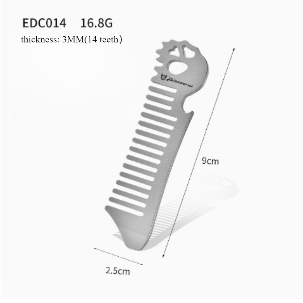 RIHE Design TC4 TITANIUM PRY Bar TOOL Ghost EDC bottle opener Comb Gift