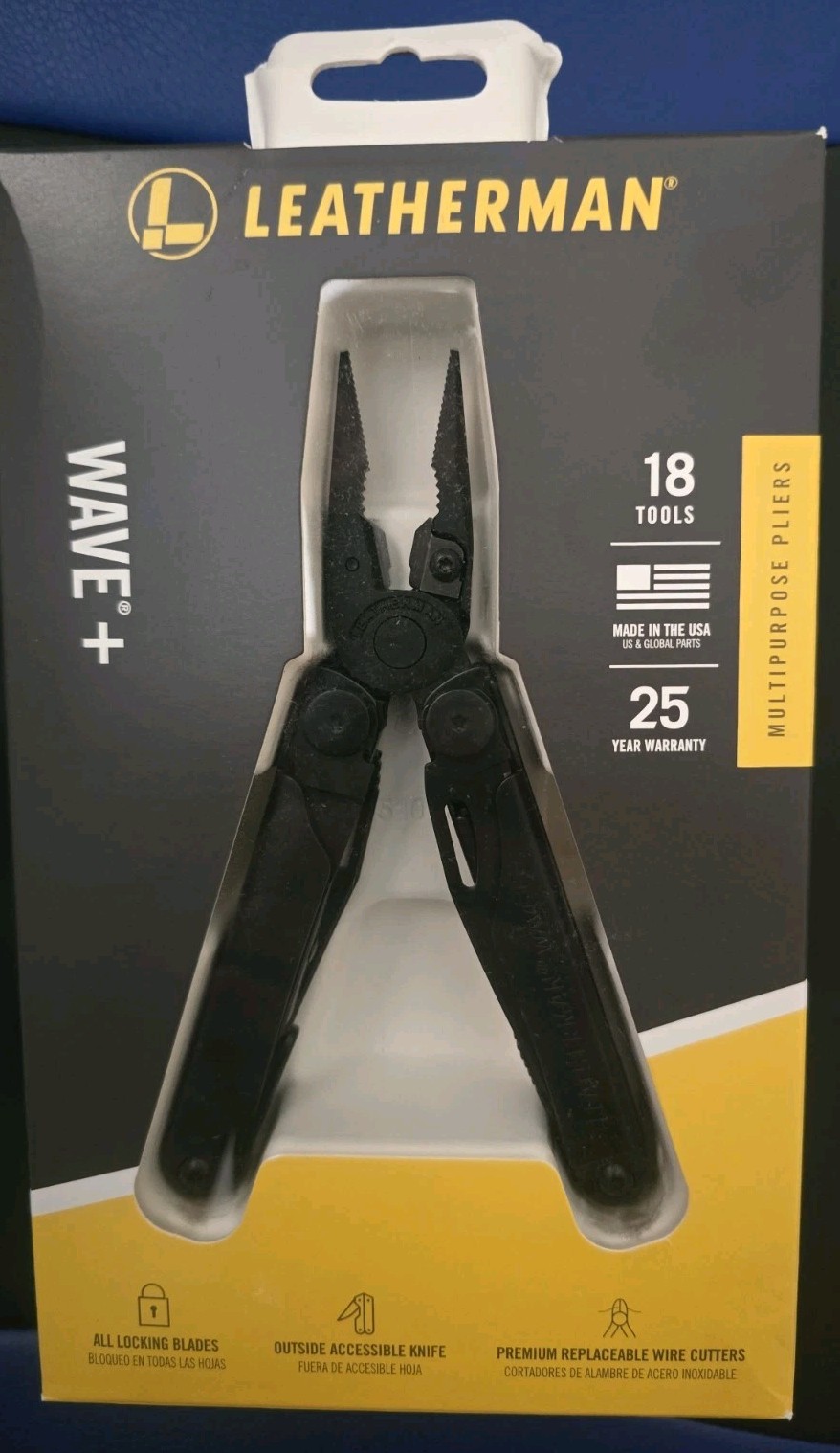 Leatherman Wave+ Black Multi-Tool 18 Tools Stainless Steel – No Sheath – NEW