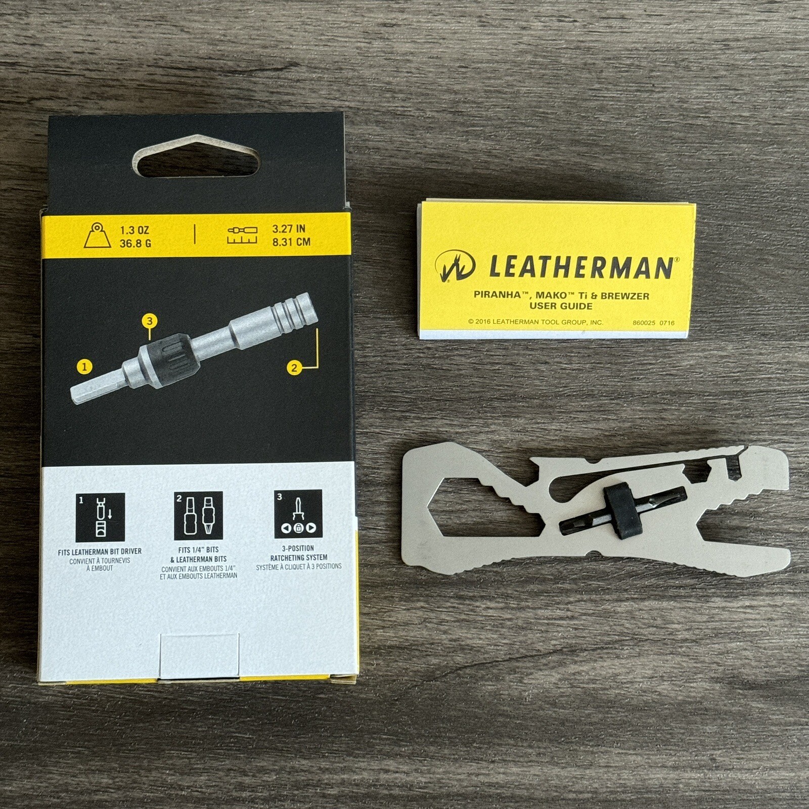Leatherman Ratchet Driver & Leatherman Piranha II multitool bundle