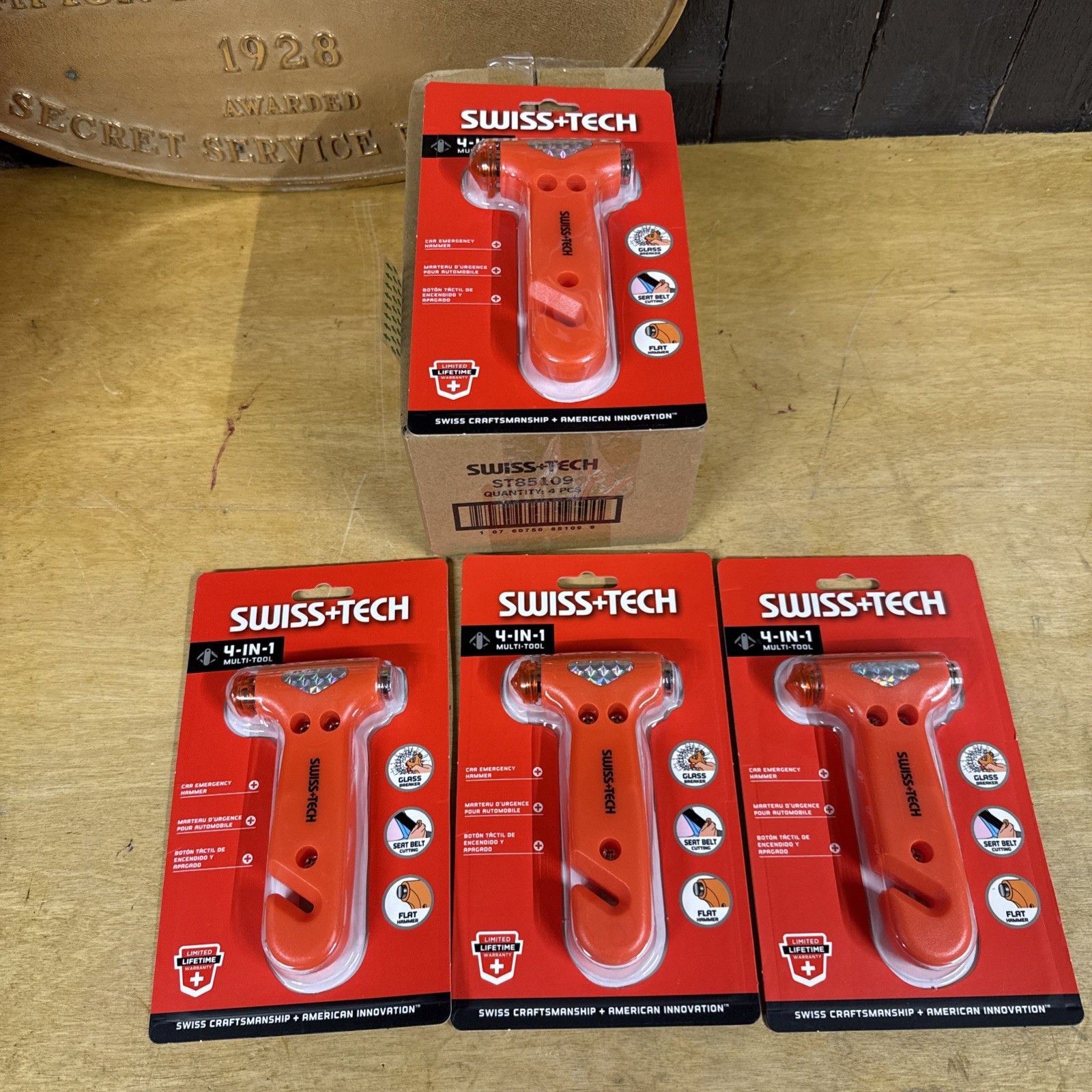 4 In 1 Car Emergency Swiss+Tech Multi Tool Qty 4